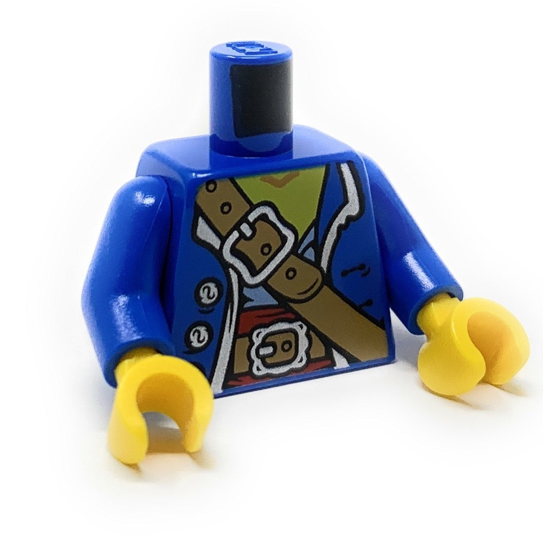Blue Pirate Coat Torso w/ Silver Collar - Official LEGO® Part