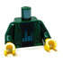 Torso, Dark Green Hoodie with Equalizer Bars Pattern - Official LEGO® Part