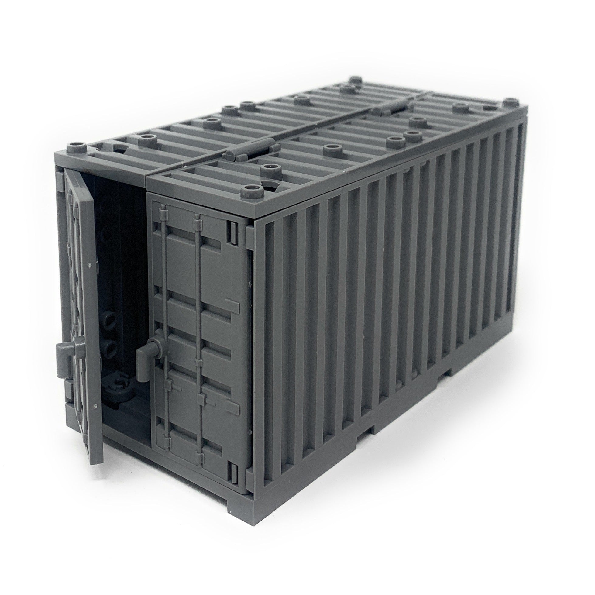 Black Cargo Shipping Container - LEGO Minifig Scale, Compatible