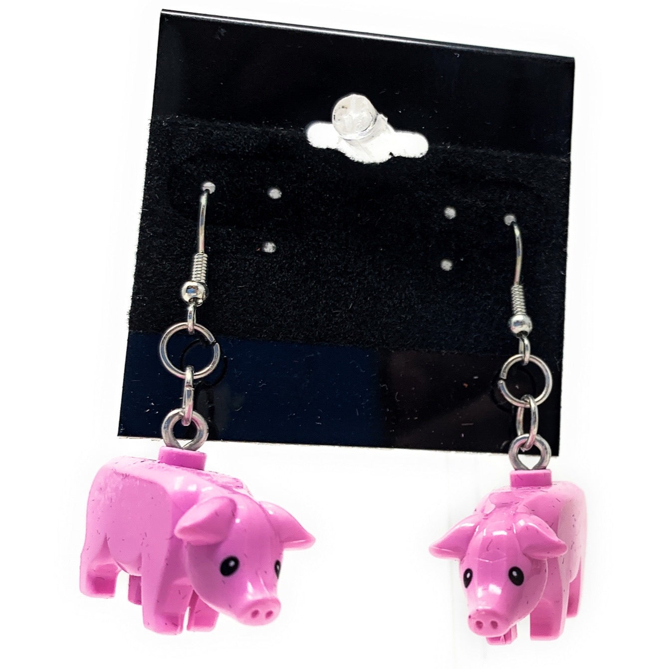 B3 Customs® Pig Minifig Earrings made from LEGO Bricks