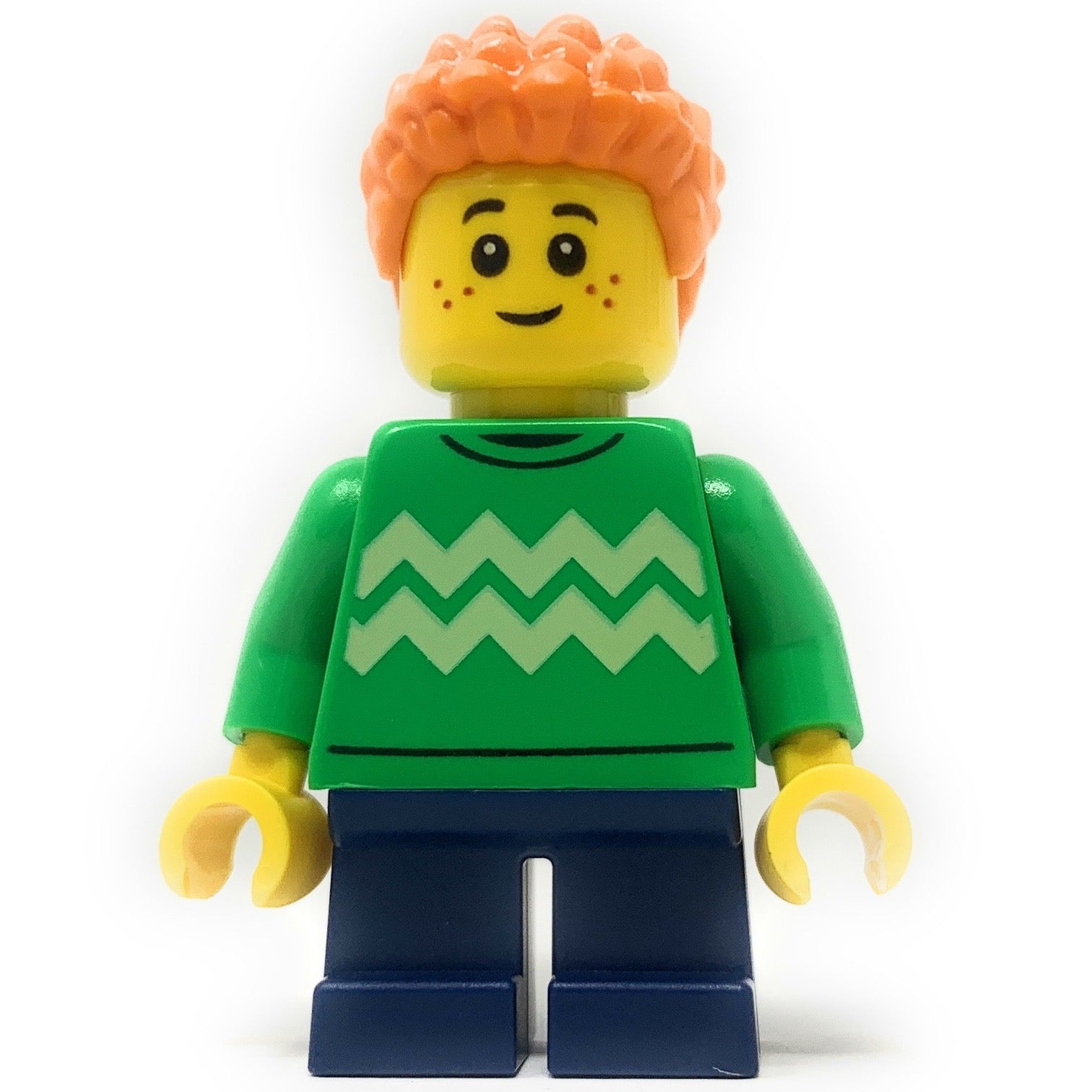 Boy (Bright Green Sweater) - LEGO City Minifigure (2022)