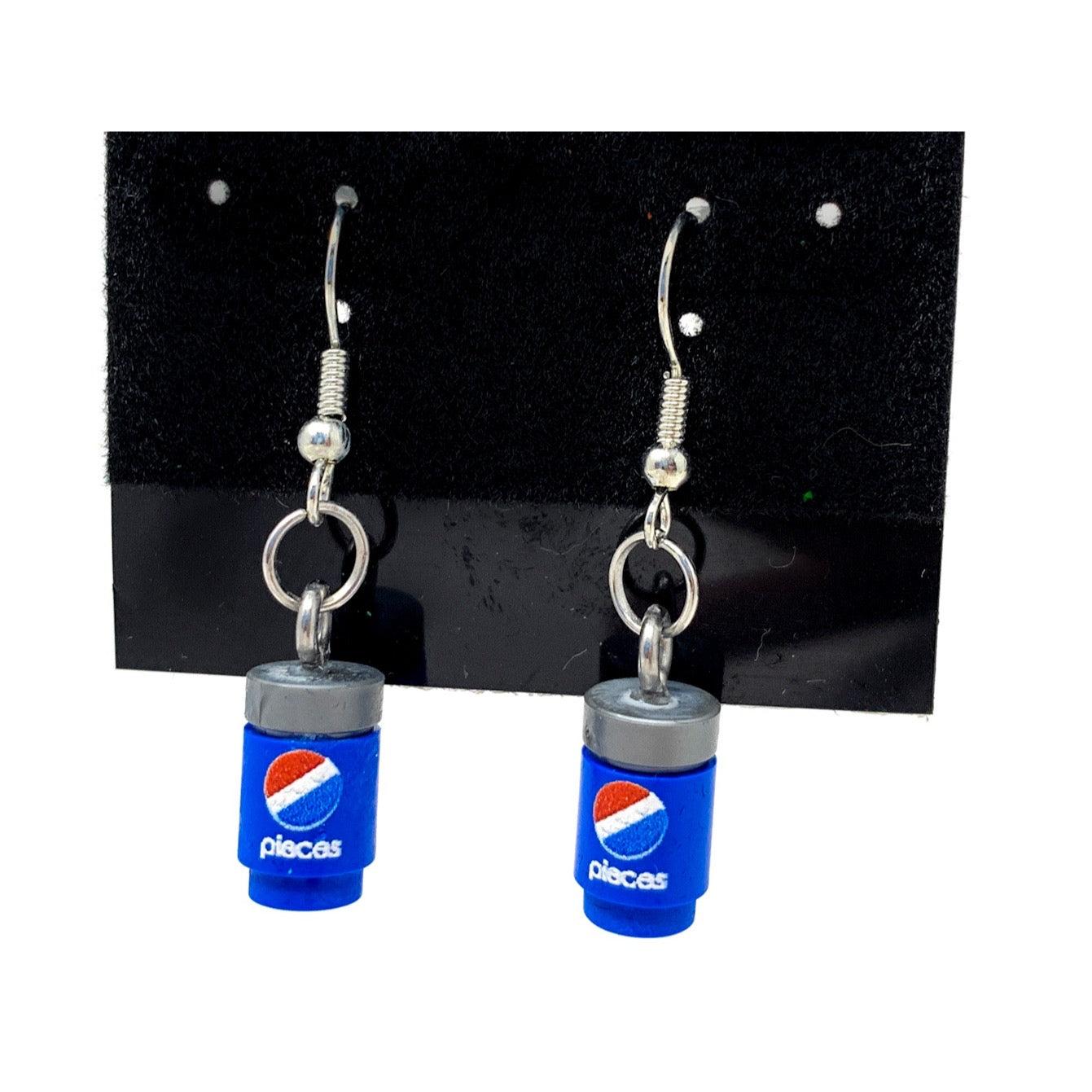 B3 Customs® Pieces Soda Earrings made from LEGO Bricks