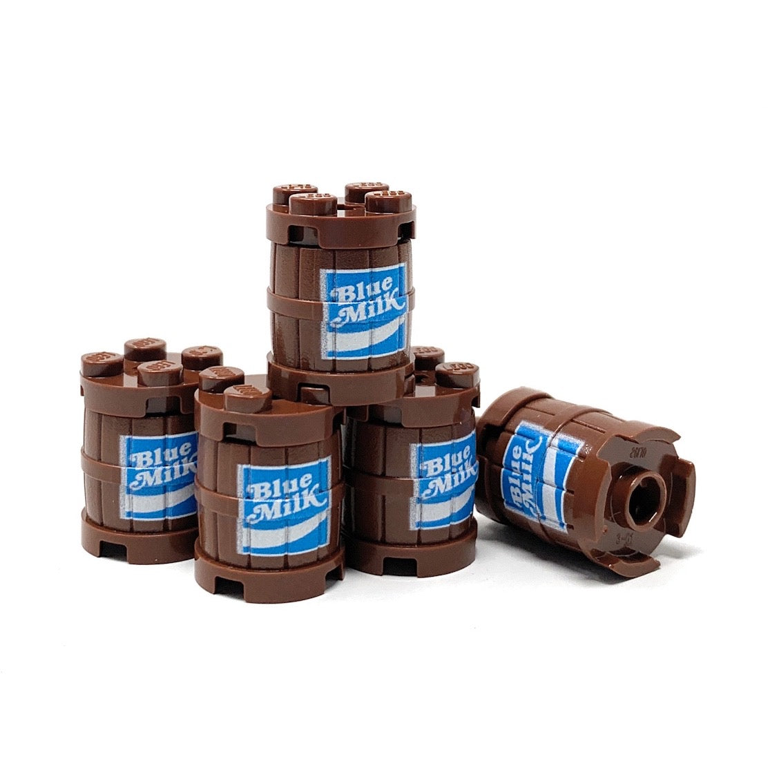 B3 Customs® Blue Milk Barrel / Keg made from LEGO parts