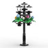StudBee - Black City Lamppost with Two Hanging Flower Baskets Kit