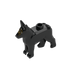 Dog (Black, Alsatian with Gold on face) - Official LEGO® Part