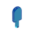 Blue ice cream popsicle 