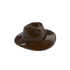 Brown fedora cowboy hat