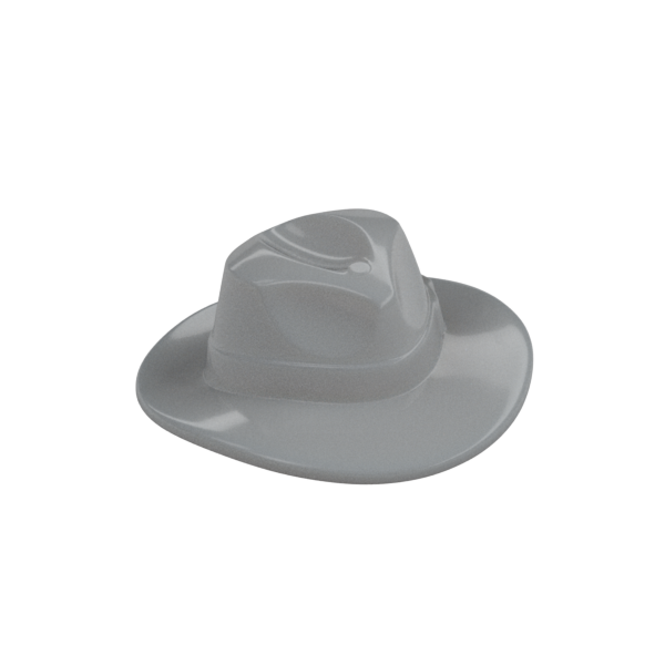 Grey fedora cowboy hat