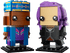 Two LEGO brickheadz figures on a transparent background