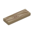 Wooden lego block with a natural grain pattern 