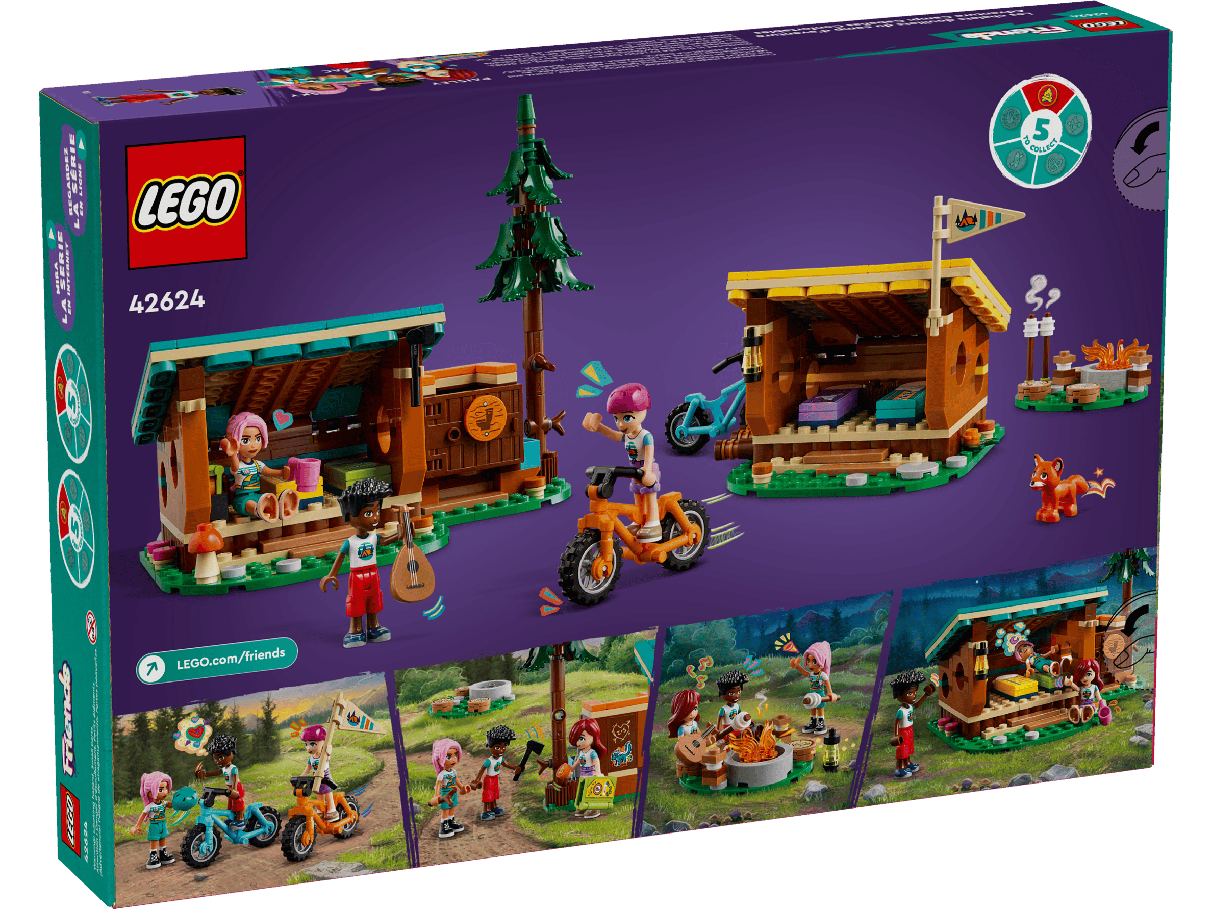 LEGO Friends Adventure Camp Cozy Cabins Set (42624)