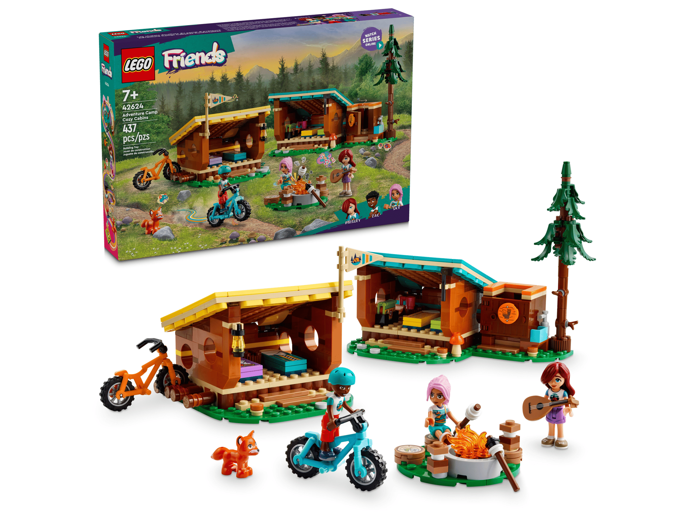 LEGO Friends Adventure Camp Cozy Cabins Set (42624)