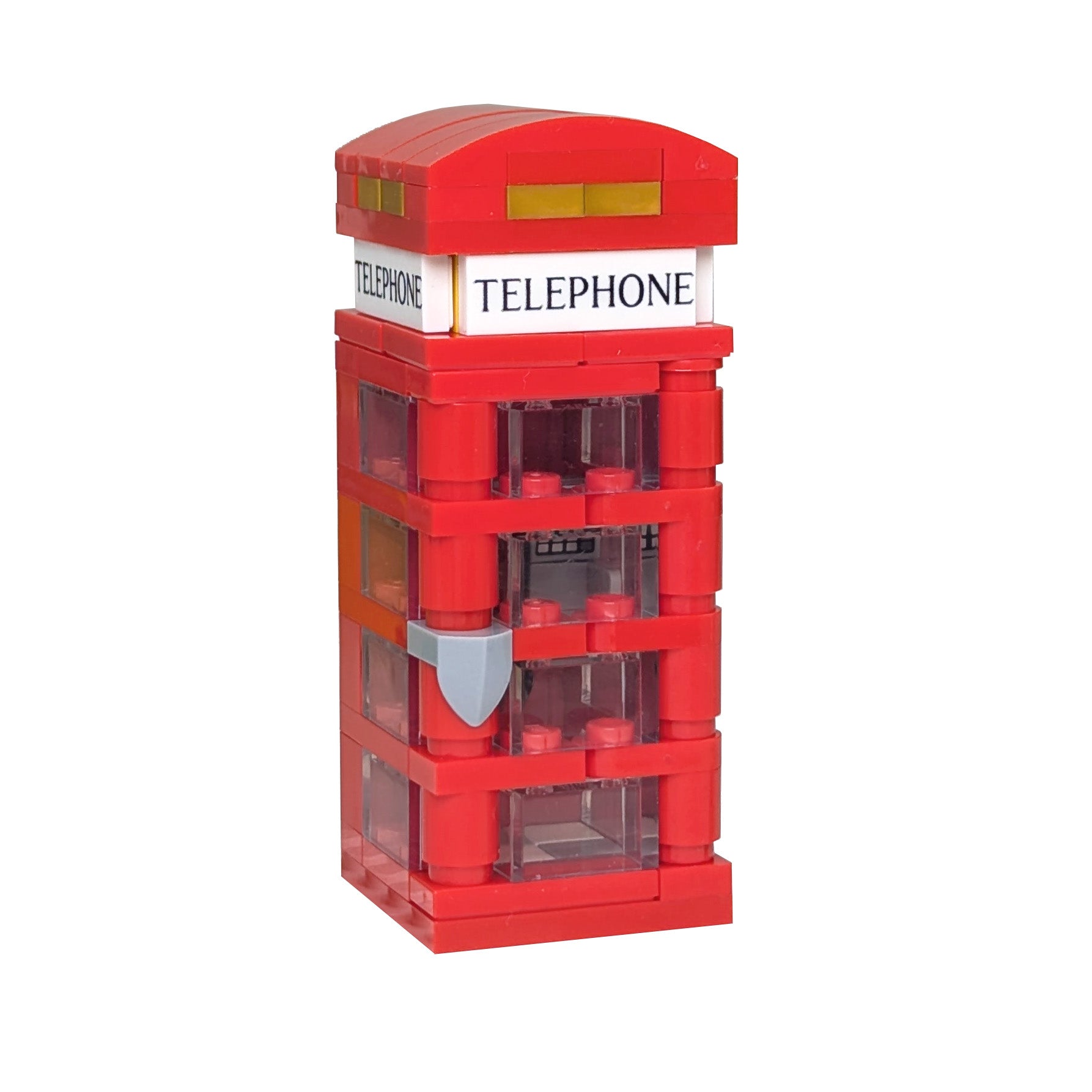 Iconic UK Phone Box made with Lego