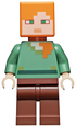 Alex (Brown Pants, Green Shirt) - LEGO Minecraft Minifigure (2021)