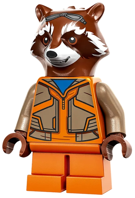 Rocket Raccoon (Orange Outfit) - LEGO Marvel Minifigure (2023)