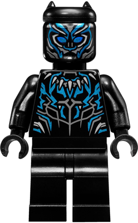 Black Panther (Blue Metallic, 1st Film) - LEGO Marvel Minifigure (2018)