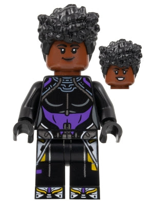 Shuri (Black & Purple Top, Wakanda Forever) - Official LEGO Marvel Minifigure (2022)