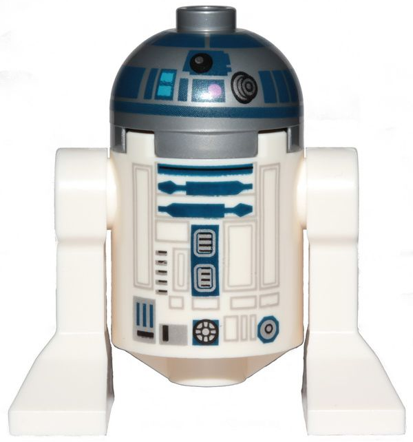 R2-D2 (Flat Silver Head, Dark Pink Dots + Large Receptor) - LEGO Star Wars Minifigure (2020)