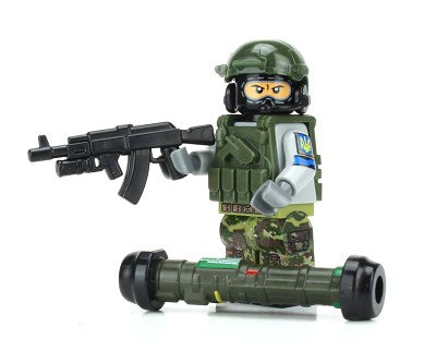 Ukrainian Army Anti-Tank Soldier Custom Military Minifig