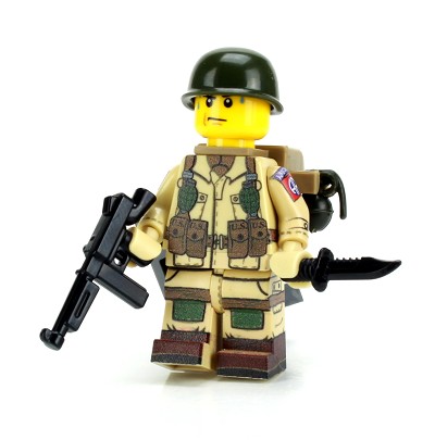 WW2 U.S. Army 82nd Airborne Paratrooper Minifig made with LEGO parts