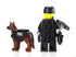 Police Officer w/ K9 Minifig made with LEGO parts
