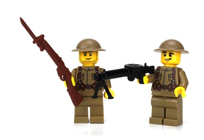 WWI US Army Doughboy Soldiers Minifig made with LEGO parts