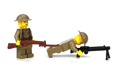 WWI US Army Doughboy Soldiers Minifig made with LEGO parts