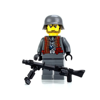 German WW2 MG Gunner - Custom Military Minifig