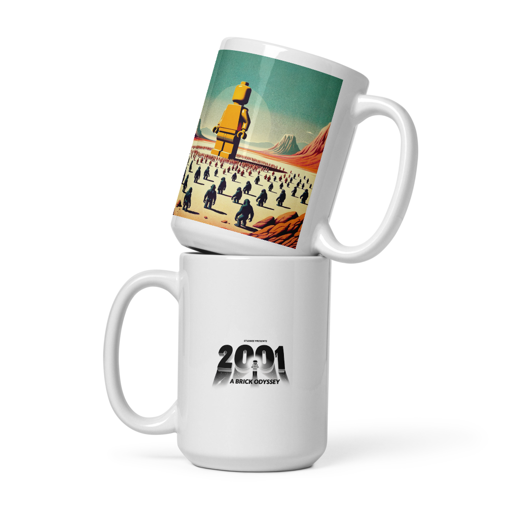 Brick Figure Monolith - Ceramic Coffee Mug 15 oz