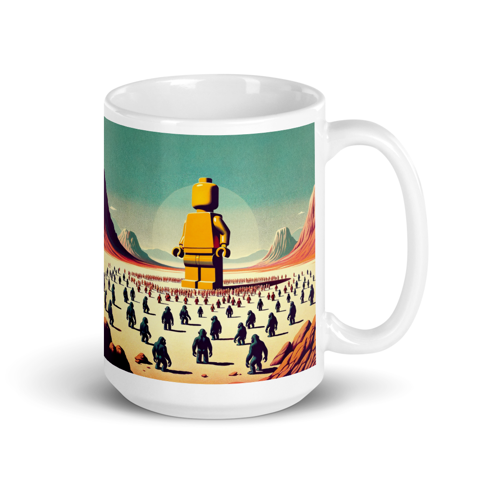 Brick Figure Monolith - Ceramic Coffee Mug 15 oz