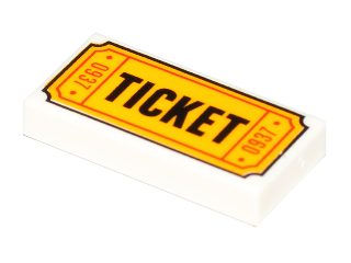 Ticket Carnival, Arcade (1x2 Tile) - Official LEGO® Part