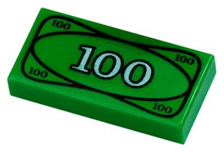 $100 Dollar Bill - Official LEGO® Part