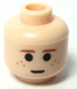 Child Brown Eyebrows and Freckles, Large Pupils Pattern - Official LEGO® Minifigure Head
