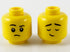 Dual Sided Child Black Eyebrows, Raised Right Eyebrow / Eyes Closed Raised Eyebrows Pattern  (Yellow Flesh) - Official LEGO® Minifigure Head