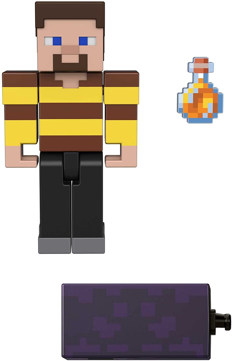 Steve (Bees Tee) - Minecraft Build-A-Portal 3.25" Scale Action Figure