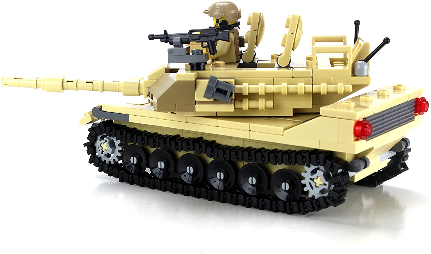 Tan M1 Abrams Tank Military Building Set made using LEGO bricks