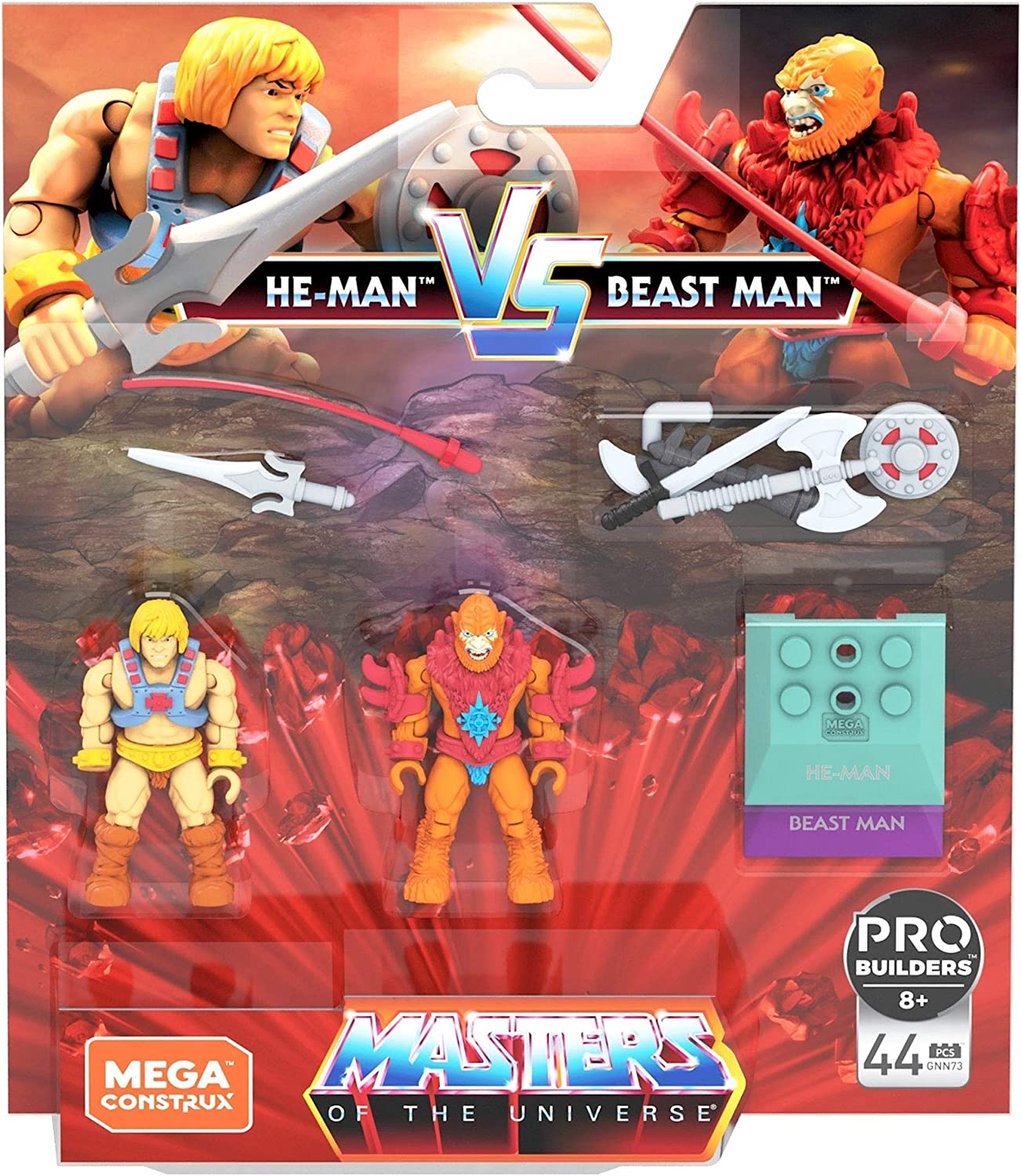 He-Man vs. Beast Man - Mega Construx Masters of the Universe Set GNN73