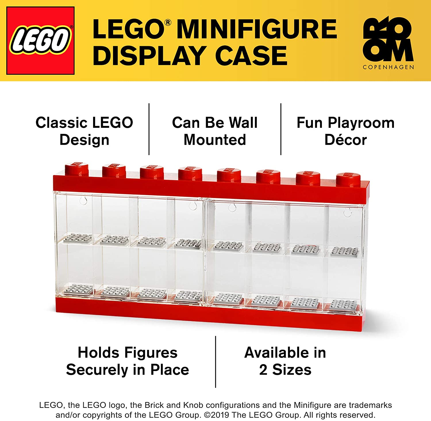 LEGO Red 16-Minifigure Display Cas