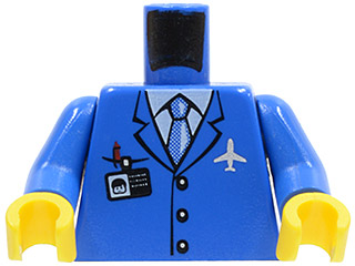 Torso Airplane Crew Male - Official LEGO® Part