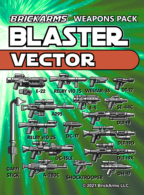 BrickArms Blasters Vector Minifigure Weapons Pack