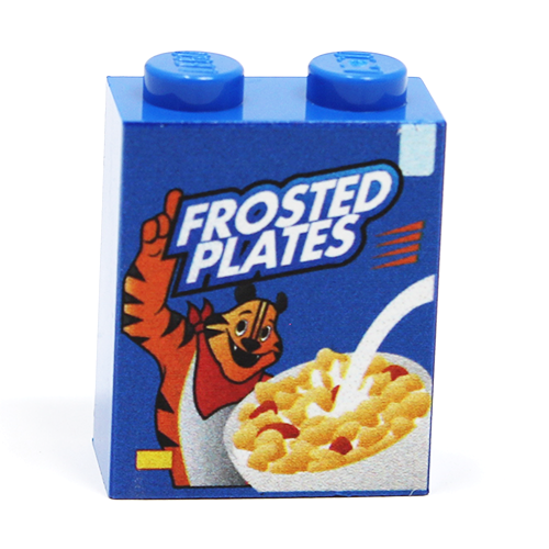 Frosted Plates Cereal - Custom Printed 1x2x2 Brick