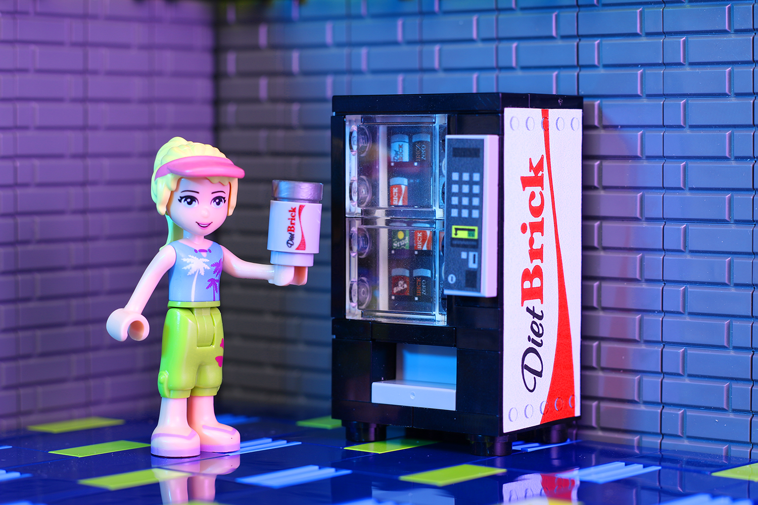 Custom LEGO Diet Coke Vending Machine