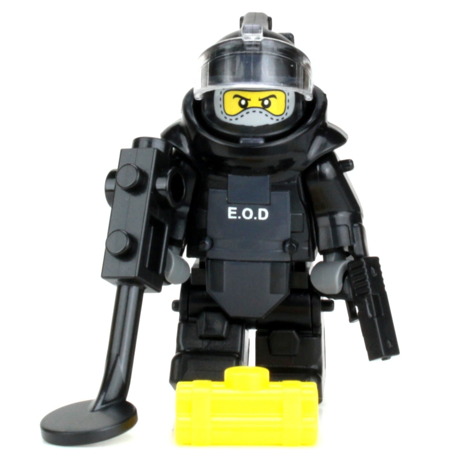 Bomb Squad Explosive Disposal Specialist (EOD) Minifig made using LEGO bricks