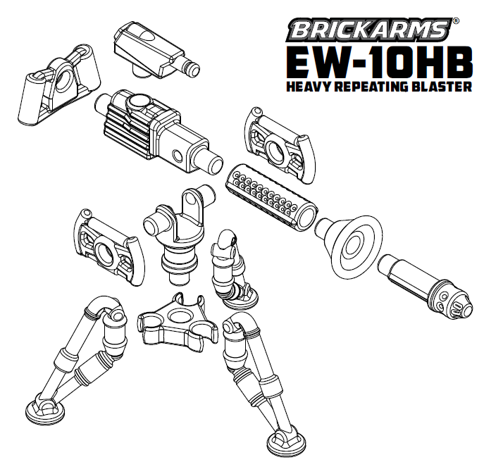 EW-10HB, Heavy Repeating Blaster Pack - BrickArms