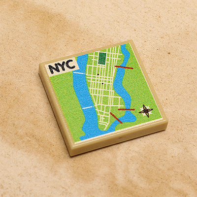 B3 Customs® New York City Map (2x2 Tile)