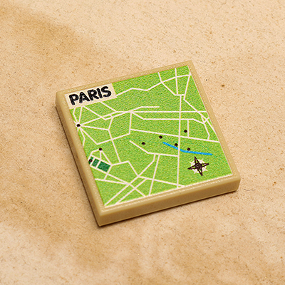 B3 Customs® Paris, France Map (2x2 Tile)