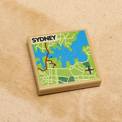 B3 Customs® Sydney, Australia Map (2x2 Tile)