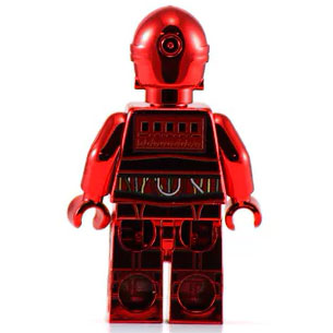 R3PO Droid (Red Chrome) - Custom Star Wars Minifig