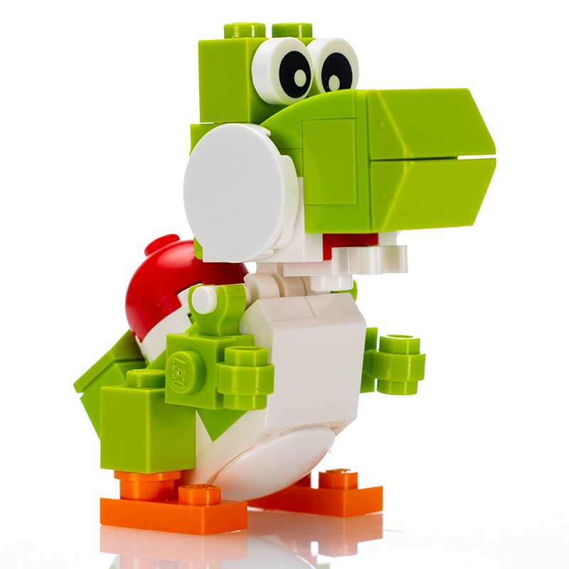 Friendly Green Dino made with LEGO parts