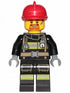 Firefighter (Red Helmet, Goatee) - LEGO City Minifigure (2020)